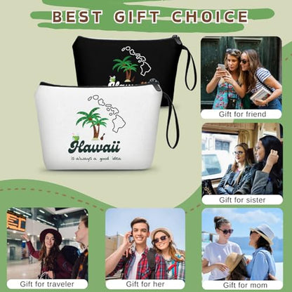 Hawaii Hawaiian Beach Gifts for Women Friend Cosmetic Makeup Bag - color: travel95