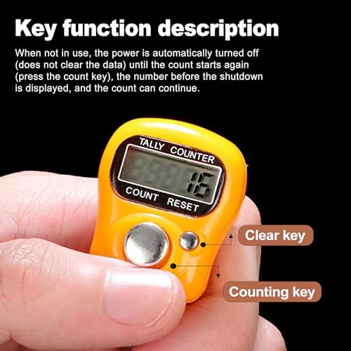 QivaZira 10 Pack Digital Finger Counter Adjustable Ring Hand Tally Lap Counters for Knitting Crochet Prayer Classroom Sports Pitch People Counting Stitch Marker School Supplies Office Tools