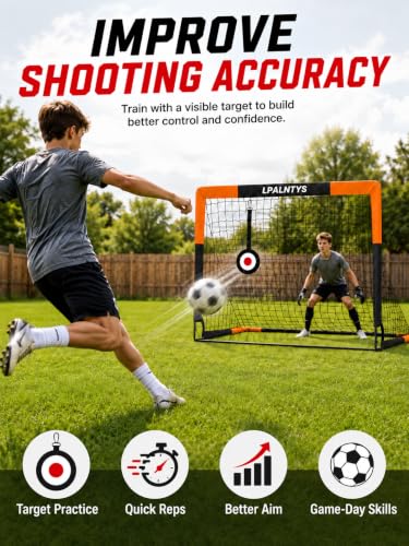 4x3ft Soccer Goal Set of 2, Kids Soccer Goals for Backyard