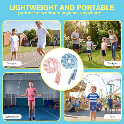8 Pack Beaded Jump Rope for Kids