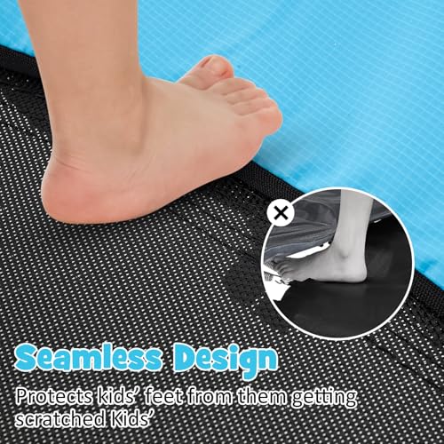 GYMAX Trampoline for Kids, 55” ASTM Approved Toddler Trampoline with All Round Enclosure Net, Safety Pad & Large Access, Indoor/Outdoor Mini Kids Rebounder for Backyard Apartment