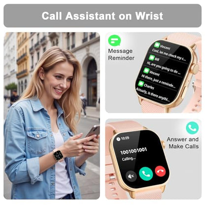 Smart Watch for Women with Bluetooth Call, 1.85" AMOLED HD Fitness Watch