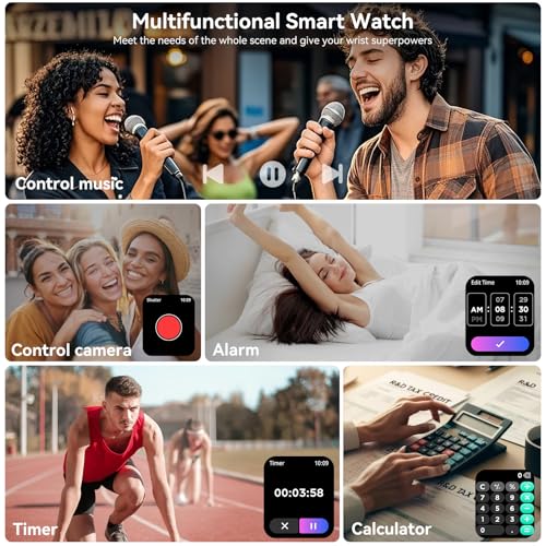 Jacoosa Smart Watch for Men/Women Android & iPhone, 1.83" HD Touch Screen, Bluetooth Calling, 5 ATM Waterproof Fitness Tracker with 130+ Sports Modes, 24/7 Health Monitor (Blue) - color: Blue