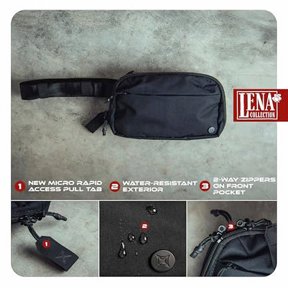 Vertx Everyday Tactical Fanny Pack + - 100% Nylon Fanny Pack for Men and Women with CCW-Ready Design and Rapid Access Tab - Wolf Grey - 2L - color: Wolf Grey, style: Everyday Fanny Pack +