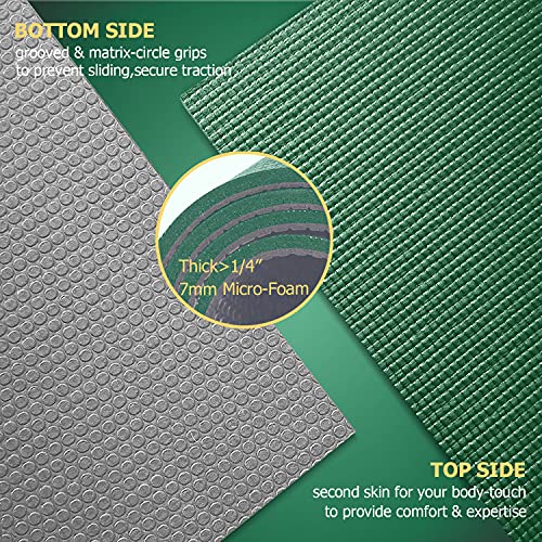 GXMMAT Large Yoga Mat 12'x6'/10'x6'/6'x8'(7mm) - color: Green Jasper, size: 6*10 FT