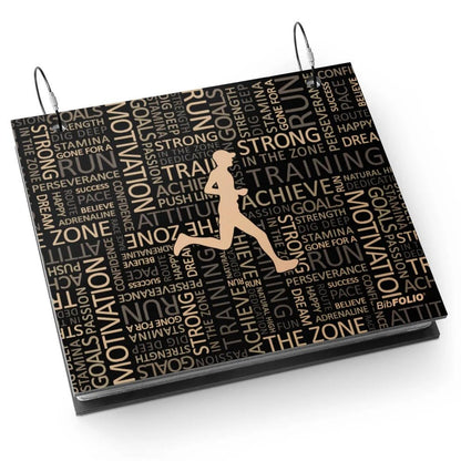 Gone For a Run BibFOLIO Race Bib Album - Running Inspiration Male - 9.5x8 - color: Running Inspiration Male