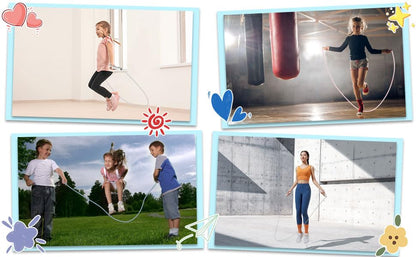Jump Ropes Kids, Adjustable Children Jump Rope with ABS Handles and PVC Rope for Child Student Toddler - color: Grey
