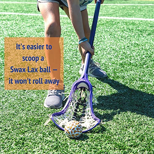 SWAX LAX Lacrosse Training Ball - Indoor Outdoor Practice Less Bounce & Rebounds - color: Flamingo