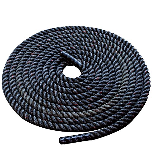 Body-Solid Fitness Training Battle Rope - Heavy Weighted Training Ropes for Home Gym, Ideal for Working Out and Strength Training - Exercise Rope for Adults - style: 1.5" Thick, 30' Long