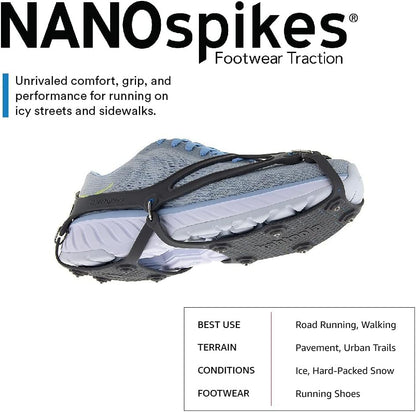 Kahtoola 1st Gen NANOspikes Footwear Traction for ICY Winter Road Running & Walking - color: Charcoal, size: Large