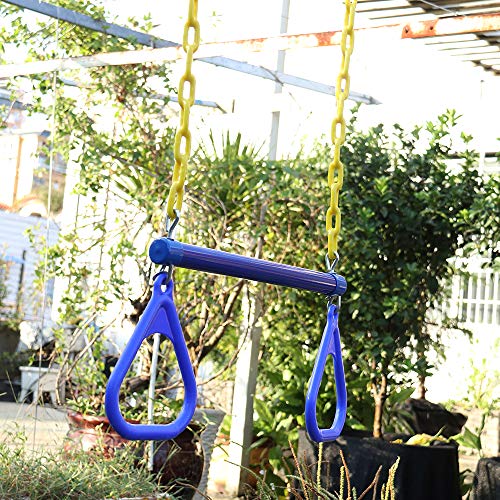 18" Trapeze Swing Bar Rings Swing Set Accessories - color: Blue