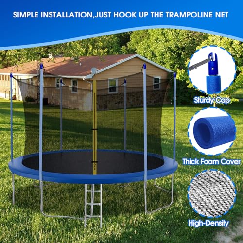 Universal Trampoline Net and Poles Replacement, 15 ft, 6 Straight Poles