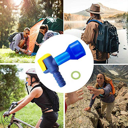 Bite Valve Replacement Mouthpiece Fit for Hydration Pack Bladder Water Backpack and Most Brands(4-Pack), with Shutoff Valve and Tube O-Ring - color: Black