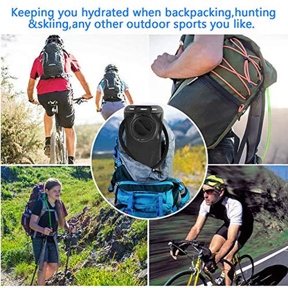Hydration Bladder 1.5L-2L-3L,Leak Proof Water Reservoir with Insulated Sleeve, BPA Free Military Water Storage Bladder Bag Hydration Pack Replacement,Great for Bicycling Hiking Camping Hunting Running - color: 2L-Black