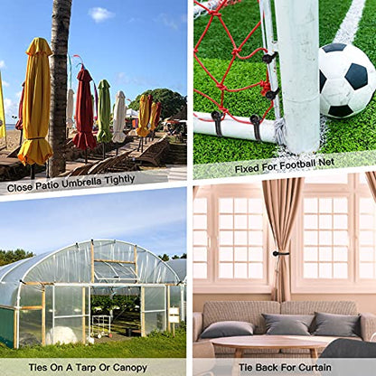 Bungee Balls 12 inch,50 pcs Tarp Bungee with Balls for Canopy, Camping Tarp, Shelter,Cargo,Tent Poles UV Resistant - size: 12 Inch