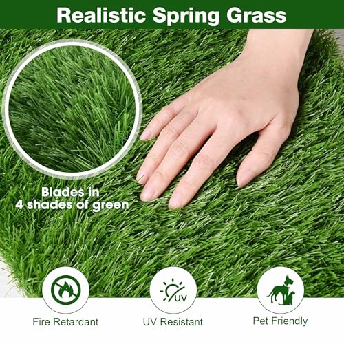 Yescom 1.38" H(3'x50'x4Pcs) Sports Workout Outdoor Gym Flooring Turf for - size: 1.38"H-3'x50'x4pcs(600Sq.Ft)