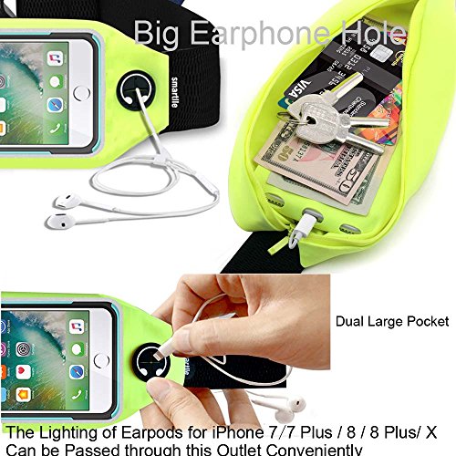 Fanny pack Running Belt Waist Phone Holder/Bag Women Men for iPhone 13 12 11 Pro Max/XR/XS Max/X/8/7/6S Plus, for Samsung Galaxy S/A/Note, All Mobiles up to 7'',Gym Workout Fitness Gear - color: Lemon Yellow