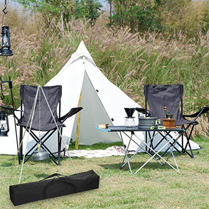 PATIKIL 47 Inch Camp Chair Replacement Bag, Nylon Foldable Carrying Bag Large Zippered Bag with Shoulder Strap for Camping Travel, Black - size: 47 Inch