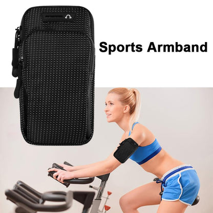 Sports Armband Phone Holder Sweatproof Large Capacity Arm Band for Jogging Running Walking Smart Phone Holder Armband (Black)