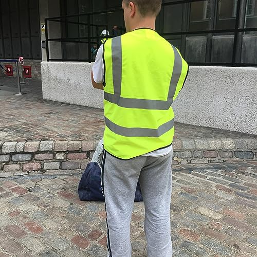 zojo High Visibility Reflective Safety Vest Bulk 10 Pack - color: Yellow