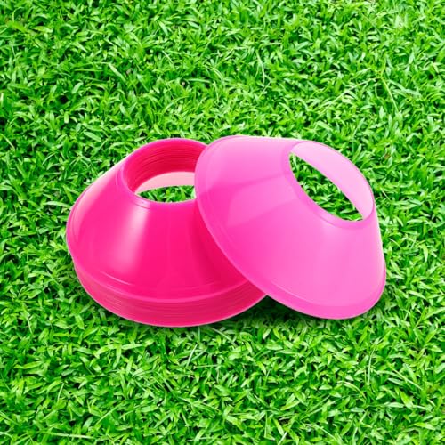 Toyvian Soccer Training Cones 20 Pack Football Training Cones for Soccer Drills Cones for Basketball Skating Agility Markers Stackable Indoor Outdoor Field Marking Discs