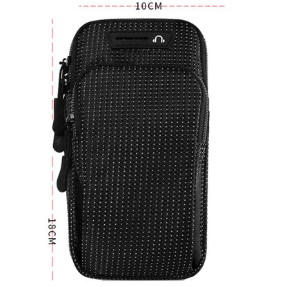 Sports Armband Phone Holder Sweatproof Large Capacity Arm Band for Jogging Running Walking Smart Phone Holder Armband (Black)