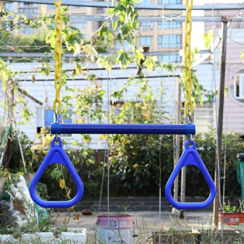 18" Trapeze Swing Bar Rings Swing Set Accessories - color: Blue