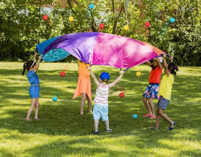 B. toys Woo-Hue Parachute, Kids Play Parachute with 15 Balls, 8ft, Activity - style: Parachute Play