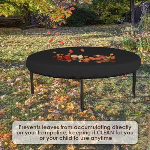 Trampoline Cover Mini Trampoline Cover Waterproof protective cover for Trampoline Indoor Outdoor Garden Rebounder (Not Spring Cover) (Black, 36"Dia x 4.3"H) - size: 36"Dia x 4.3"H