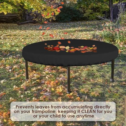 Trampoline Cover Mini Trampoline Cover Waterproof protective cover for Trampoline Indoor Outdoor Garden Rebounder (Not Spring Cover) (Black, 36"Dia x 4.3"H) - size: 36"Dia x 4.3"H