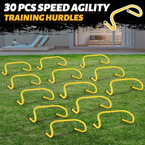 Wettarn 30 Pcs 6" Speed Agility Training Hurdles - color: Yellow