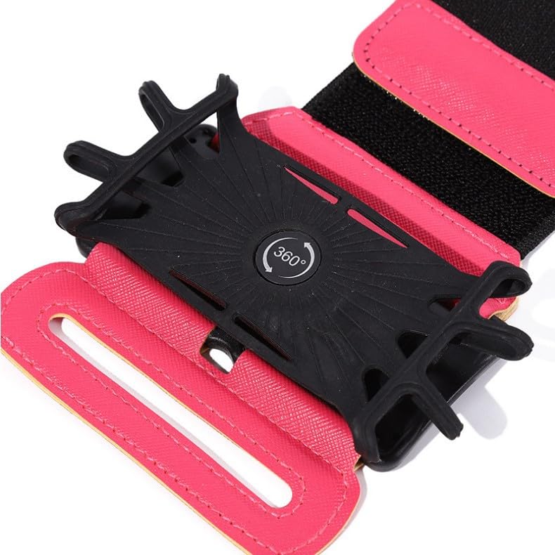 Universal Cell Phone Wristband Holder 360°Rotation Forearm Wrist Workout Sports Arm Band Fits Samsung Galaxy S25 S24 S23 S22 S21 S20 Ultra Plus Fe A25 A42 A05, Moto G Power Stylus Play 5G (Pink) - color: Pink