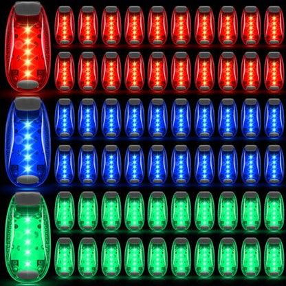 Copkim 30/60/100 Pcs LED Running Light Bulk - color: Red, Blue, Green