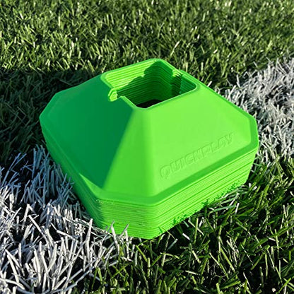 QUICKPLAY Soccer Cones Set of 20 - Compact High-Visibility Markers - size: Mini Cones 5"