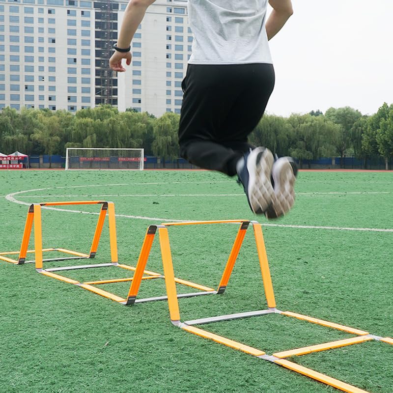 10 Rung Agility Training Ladder, TPR Speed Drills for Multi-Sport Fitness