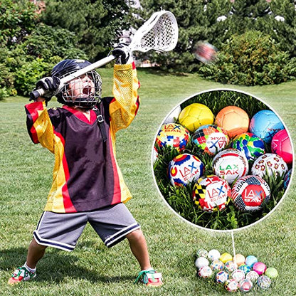 Lax Sak Soft Practice Lacrosse Balls - Same Weight & Size as a Regulation Lacrosse Balls, Great for Indoor & Outdoor Practices, Less Bounce & Minimal Rebounds - Lime Green, 3 Pack