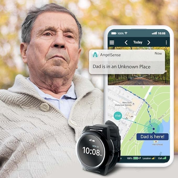 AngelSense GPS Watch for Teens & Elderly - Autism, Special Needs, Dementia - color: Watch Monthly Subscription Required