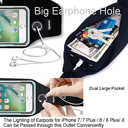 Fanny pack, Running Belt, Waist Bag Women & Men for iPhone 13 12 11 Pro Max/XR/XS Max/X/XS/8 7 6 6S Plus, for Samsung Galaxy S/Note, All Mobiles up to 6.7'',Gym Workout Fitness Gear-Black - color: Black