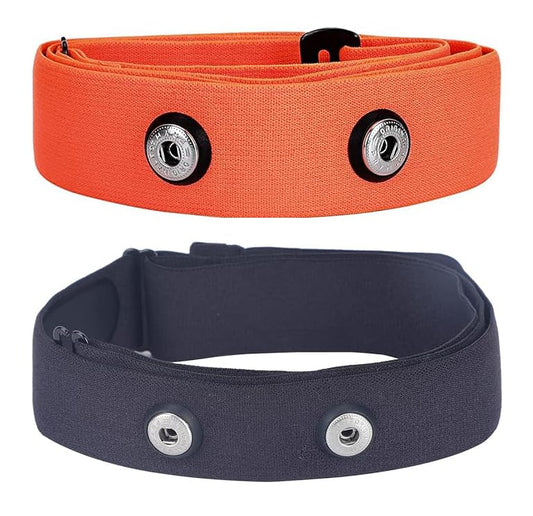 Heart Rate Monitor Chest Strap Fits for Polar H7 H1 Wahoo Tickr Garmin (Black Orange, Standart)