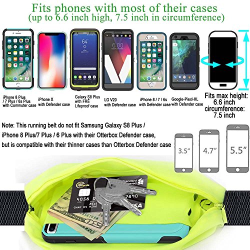 Fanny pack Running Belt Waist Phone Holder/Bag Women Men for iPhone 13 12 11 Pro Max/XR/XS Max/X/8/7/6S Plus, for Samsung Galaxy S/A/Note, All Mobiles up to 7'',Gym Workout Fitness Gear - color: Lemon Yellow