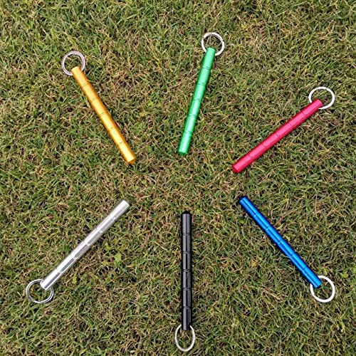 Tactical Keychain Aluminum Short Stick Glass Personal Protection Emergency Tool 6 Packs Portable Keyring Suitable for Women and Men