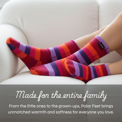 Polar Feet Fleece Socks Extra Wide Stretchy with Nonslip Grip for Men Women - color: Flannel, size: 3X-Large