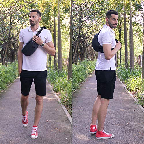WATERFLY Running Belt Fanny Pack: Runner Marathon Jogging Waist Pack Sport Workout Exercise Fitness Phone Holder Belt for Men Women Jogger Slim Waistband Black - color: Black