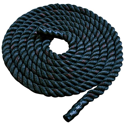 Body-Solid Fitness Training Battle Rope - Heavy Weighted Training Ropes for Home Gym, Ideal for Working Out and Strength Training - Exercise Rope for Adults - style: 2" Thick, 30' Long