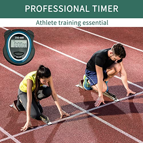 Stopwatch Timer - Simple Red Sports Clock - Basic Operation - Clear Display - Child-Friendly - Ideal for Track, Field, Swim Training - Digital Stopwatch for Coaches