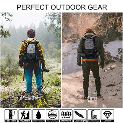 Mothybot Hydration Pack, Insulated Hydration Backpack with 2L BPA Free Water Bladder and Storage, Hiking Backpack for Men, Women, Kids for Running, Cycling, Camping - Keep Liquid Cool up to 5 Hours - color: Grass Green