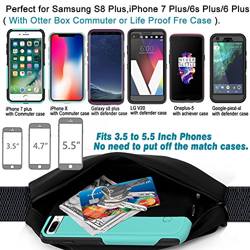 Fanny pack, Running Belt, Waist Bag Women & Men for iPhone 13 12 11 Pro Max/XR/XS Max/X/XS/8 7 6 6S Plus, for Samsung Galaxy S/Note, All Mobiles up to 6.7'',Gym Workout Fitness Gear-Black - color: Black
