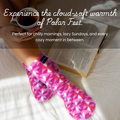 Polar Feet Non Slip Grip Fleece Socks for Women & Men for House & Hospital