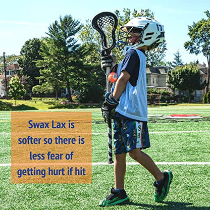 SWAX LAX Lacrosse Training Ball - Indoor Outdoor Practice Less Bounce & Rebounds - color: Graffiti
