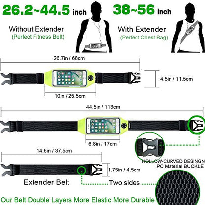 Fanny pack Running Belt Waist Phone Holder/Bag Women Men for iPhone 13 12 11 Pro Max/XR/XS Max/X/8/7/6S Plus, for Samsung Galaxy S/A/Note, All Mobiles up to 7'',Gym Workout Fitness Gear - color: Lemon Yellow